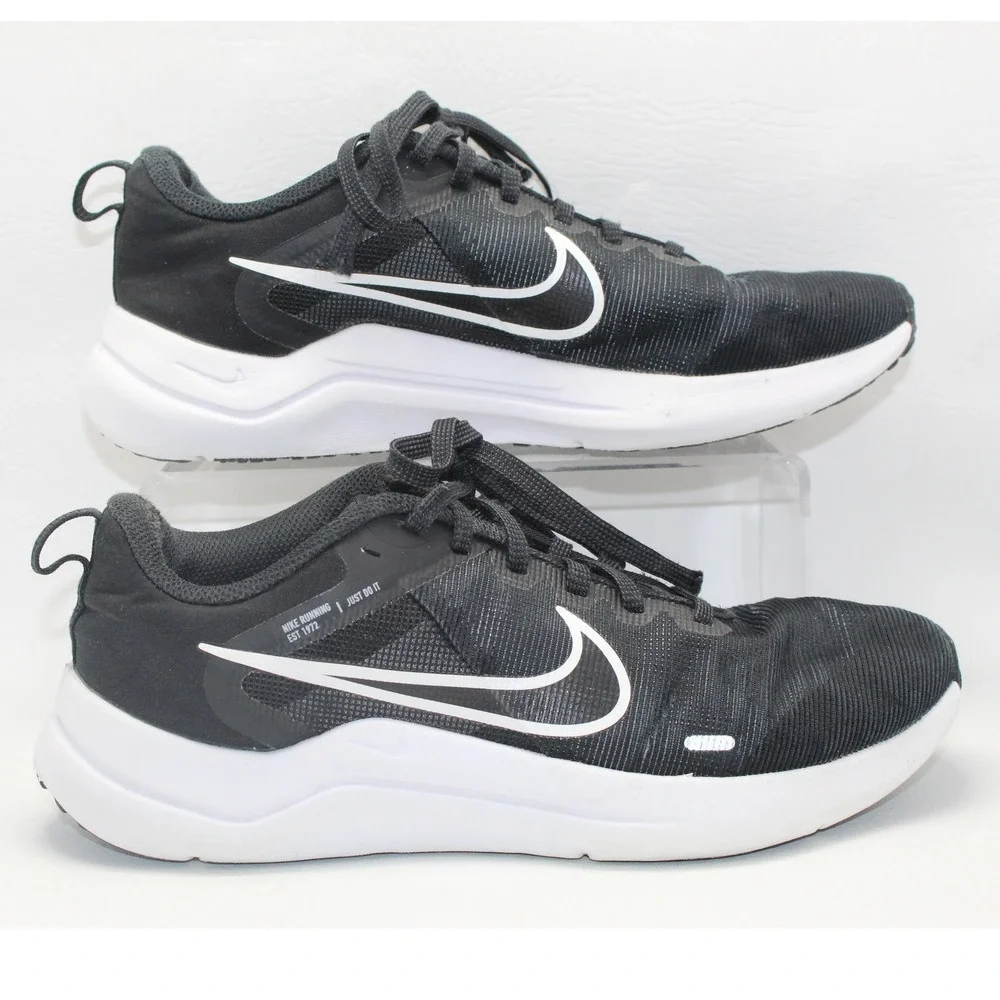 Nike Downshifter 12 Mens Running Shoes Black White DD9293-001 Size 7.5